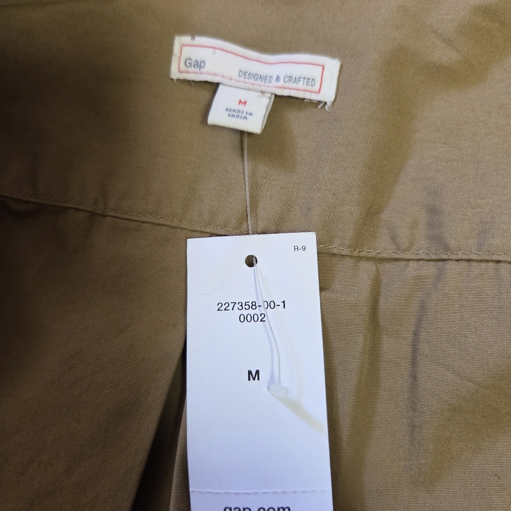 NWT Gap Long Shirt Dress/shacket Tan , Size Medium - Picture 7 of 13